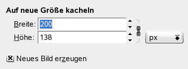 Eigenschaften des Filters Kacheln